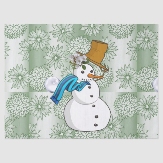 Christmas Tissue Paper, Snowman Tissue Paper (Front)