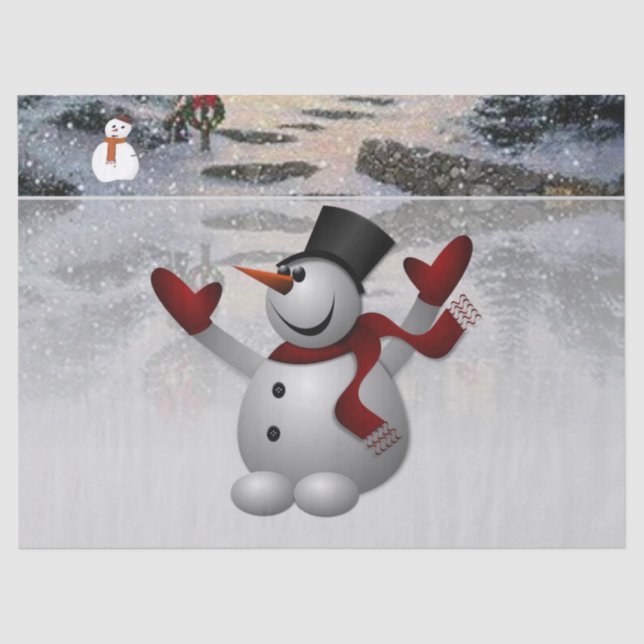 Christmas Tissue Paper, Snowman Tissue Paper (Front)