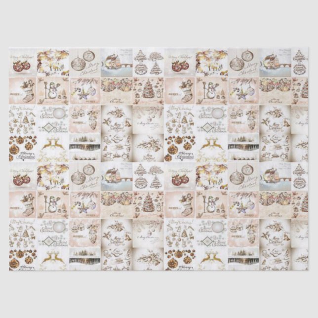 Christmas Tissue Paper, Vintage Christmas Paper (Front)
