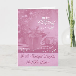 Christmas To Daughter And Partner Greeting Card