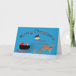 Christmas To Grandson and Partner Greeting Card