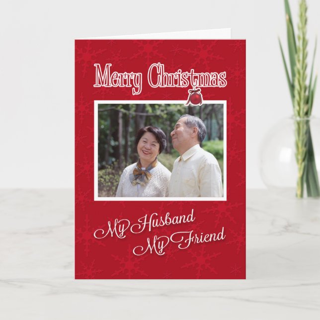 Christmas, to My Husband - Photo card template (Front)