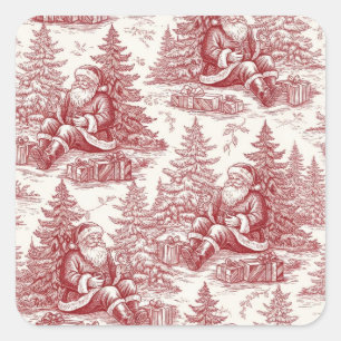 Christmas toile sticker