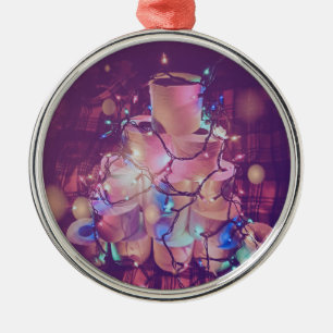 Christmas toliet paper tree metal ornament