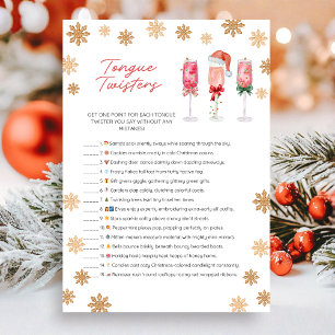 Christmas Tongue Twister Game Holiday Card