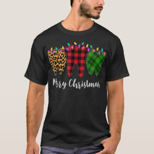 Christmas Tooth Dentist Dental Assistant Teeth Leo T-Shirt