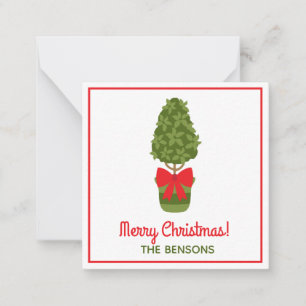Christmas Topiary Gift Enclosure Cards
