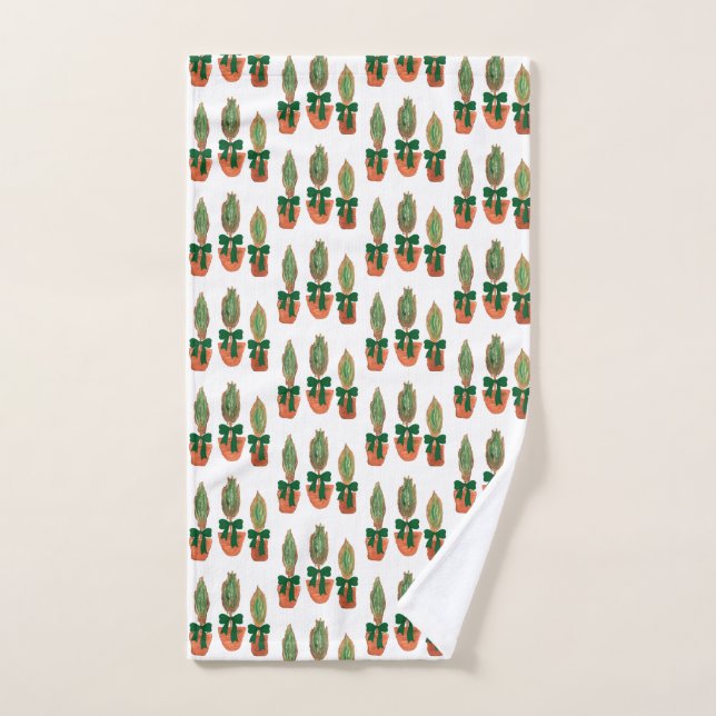 Christmas Topiary Topiaries fingertip  Hand Towel (Hand Towel)