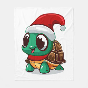 Christmas tortoise fleece blanket