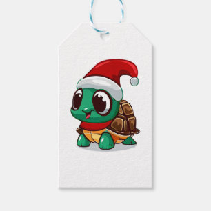 Christmas tortoise gift tags