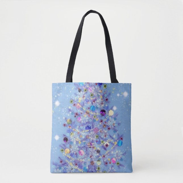 Christmas Tote Bag with Beautiful Christmas Tree (Front)