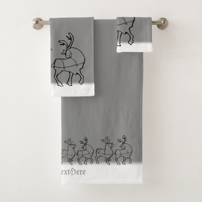 Christmas Towel Sets Personalised Holiday Towels (Insitu)