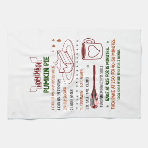 Christmas Towel with Pumpkin Pie Recipe