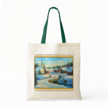 Christmas town bag