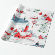 Christmas Town Gift Wrap