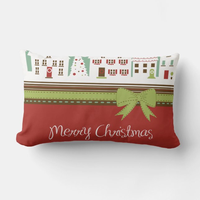 Christmas Town Lumbar Cushion (Front)