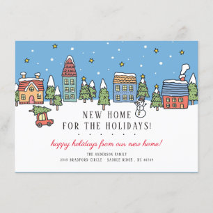 Christmas Town New Home for the Holidays Christmas Invitation