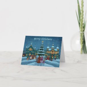 christmas town note card basic