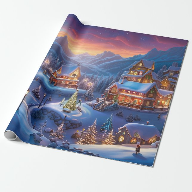 Christmas Town Wrapping Paper, Paper (Unrolled)