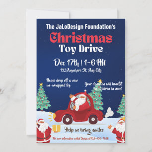 Christmas Toy Drive Family or Corporate Charity Invitation