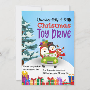 Christmas Toy Drive Family or Corporate Charity Invitation