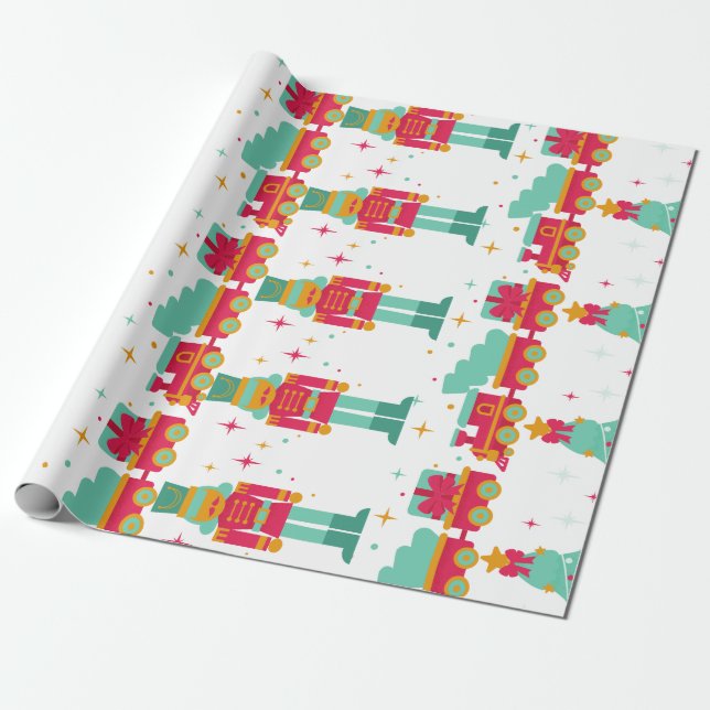 Christmas Toy Land  Wrapping Paper (Unrolled)