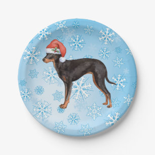 Christmas Toy Manchester Terrier Paper Plate