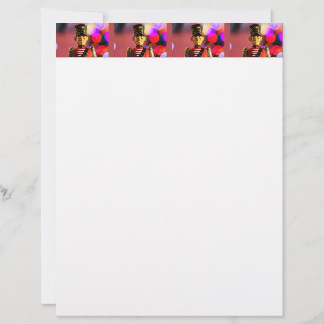 Christmas toy soldier figurine SlipperyJoe gay pri Custom Letterhead (Front)