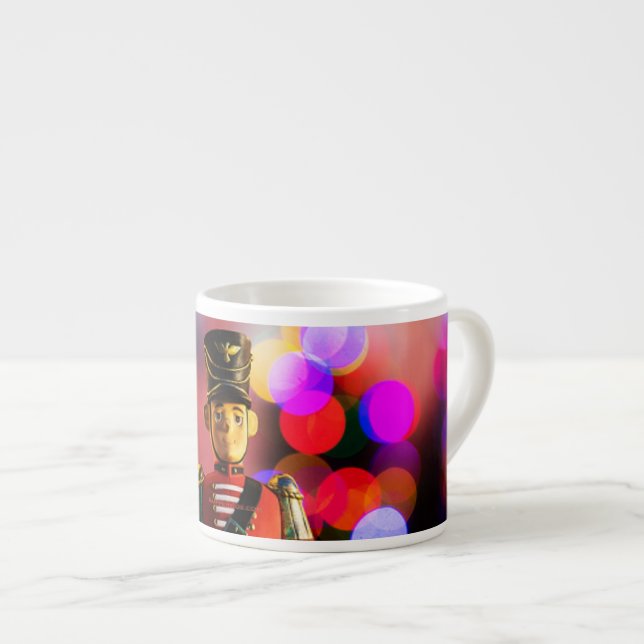Christmas toy soldier figurine SlipperyJoe gay pri Espresso Cup (Front Right)