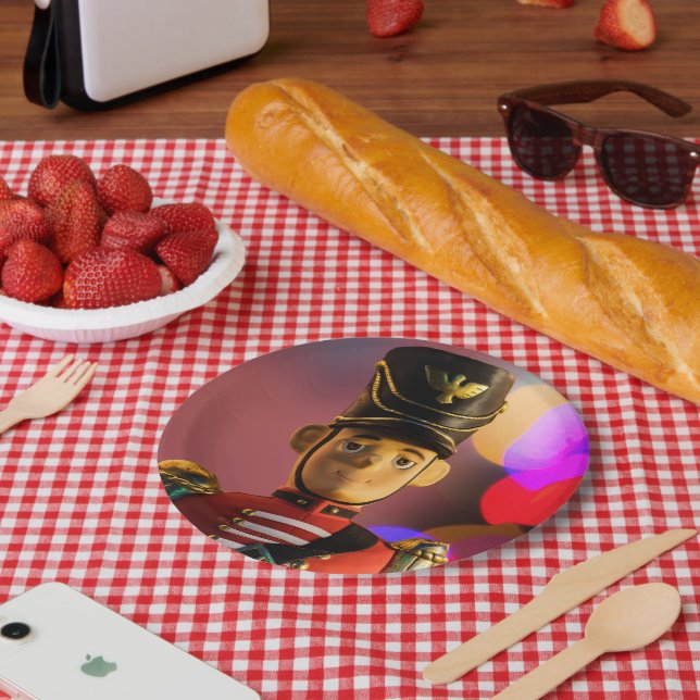 Christmas toy soldier figurine SlipperyJoe gay pri Paper Plate (Picnic)