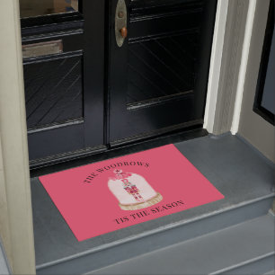 Christmas Toy Soldier Watercolor Family Name  Doormat