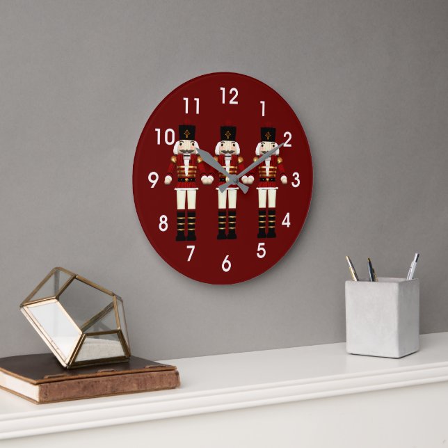 Christmas Toy Soldiers  Large Clock (Office)