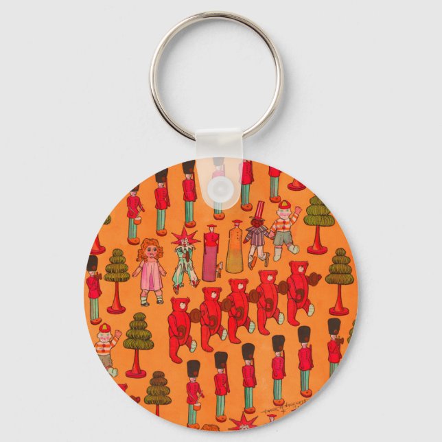 Christmas Toy Vintage Children Play Key Ring (Front)
