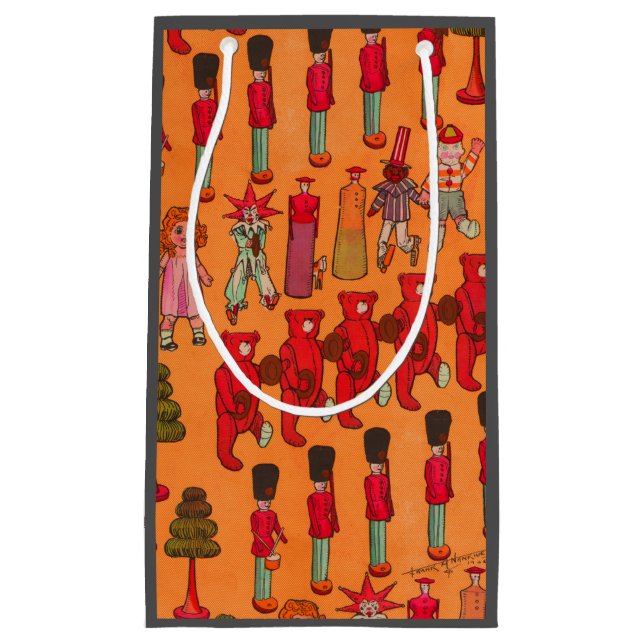 Christmas Toy Vintage Children Play Small Gift Bag (Front)