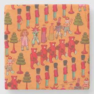 Christmas Toy Vintage Children Play Stone Coaster