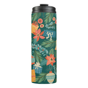 Christmas Toys, Trendy Retro Pattern. Thermal Tumbler