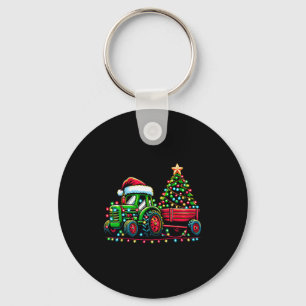 Christmas Tractor Boys Santa Xmas Farm Truck Key Ring
