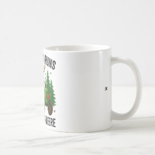 Christmas Tractor Farm Nothing Runs Like A Reindee Coffee Mug
