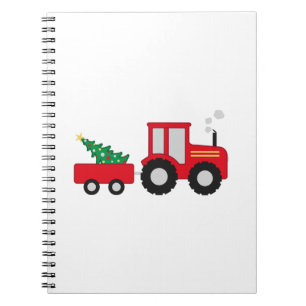 Christmas Tractor Notebook