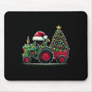 Christmas Tractor Santa Xmas Farm Truck  Mouse Pad