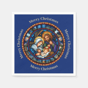 Christmas Traditional Nativity Scene Napkin