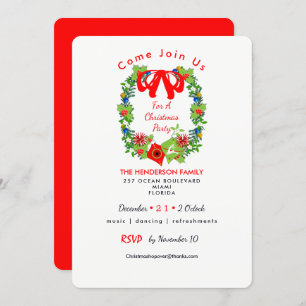 Christmas Traditional Party Invite