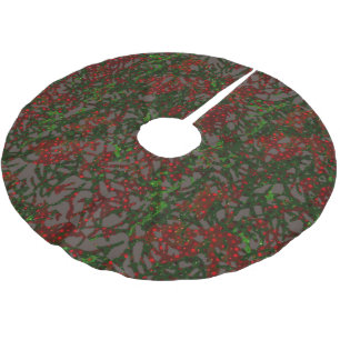 Christmas Traditional Tinsel Design Brushed Polyester Tree Skirt