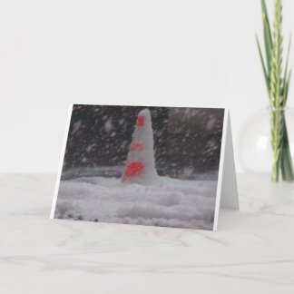 Christmas Traffic Cone Holiday Card