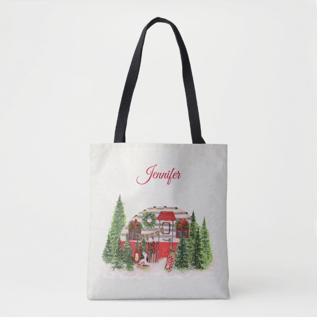  Christmas Trailer Camper Outdoorsy Theme Tote Bag (Front)
