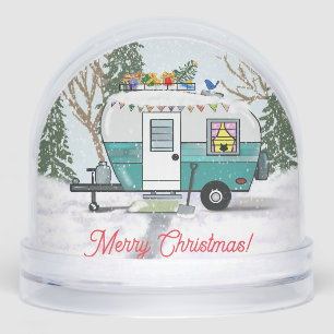 Christmas Trailer Snow Globe