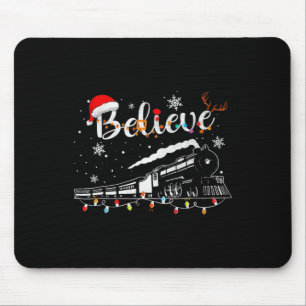 Christmas Train Christmas Believe Express Xmas San Mouse Pad