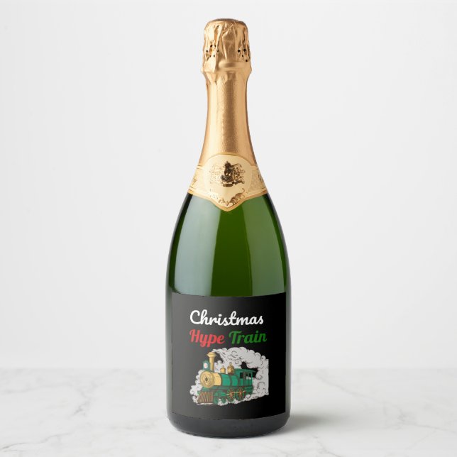 Christmas Train - Christmas Hype Train Sparkling Wine Label (Front)