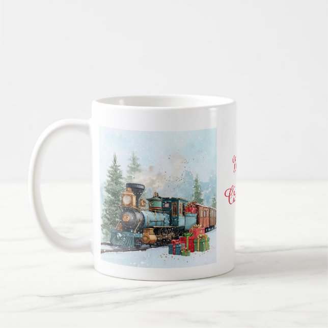 Christmas train coffee mug (Left)