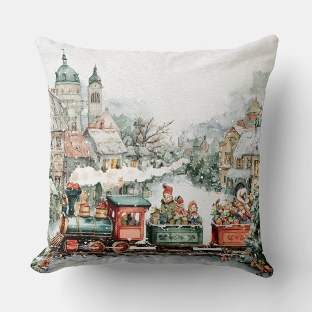 Christmas train cushion (Front)
